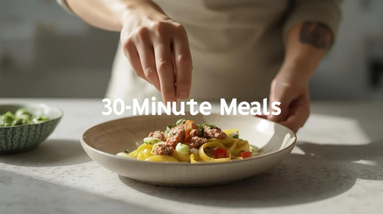 30-minute meal ideas featuring balanced, flavorful dishes for a fast and easy dinner.
