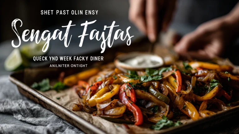 Sheet pan chicken fajitas with colorful bell peppers and onions — easy, quick, and flavorful weeknight dinner.