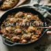 Healthy one-pan dinner with chicken, broccoli, peppers, and potatoes, perfect for quick weeknight meals.