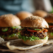 Homemade black bean vegetarian burgers, pan-cooked and served with simple toppings.