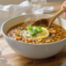 Simple lentil soup: budget-friendly, quick and easy wholesome meal in minutes.