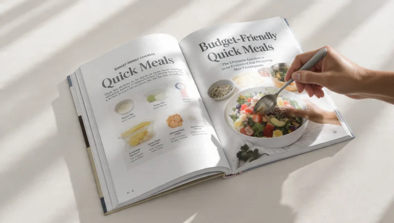 Budget-friendly quick meal prep containers with rice, vegetables, and affordable protein prepared for the week.