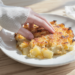 Potato and Gruyère gratin, creamy vegetarian bake with a golden, cheesy top.