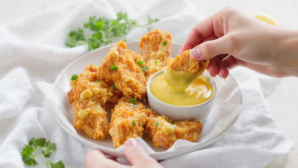 kid-friendly summer dinner – homemade honey mustard chicken tenders