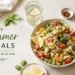 Easy summer meal in a bowl with fresh vegetables, herbs, and lemon, ready in 20 minutes — quick healthy recipe idea.