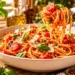 Quick tomato basil pasta with fresh tomatoes and herbs, easy Italian pasta recipe ready in minutes