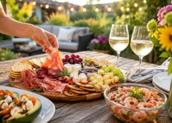 Easy no cook summer dinners with fresh salads, wraps, and cold ingredients ready to eat.