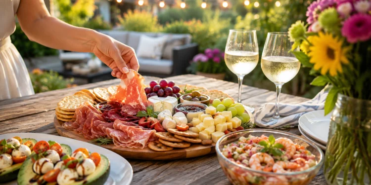 Easy no cook summer dinners with fresh salads, wraps, and cold ingredients ready to eat.