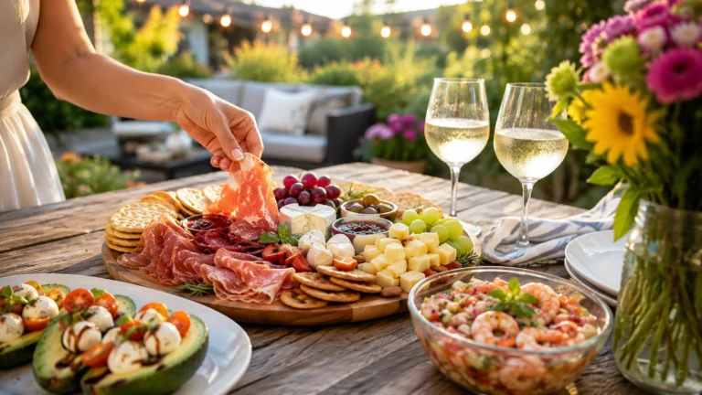 Easy no cook summer dinners with fresh salads, wraps, and cold ingredients ready to eat.