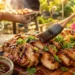 Grilled pineapple chicken with caramelized pineapple rings, soy marinade, and scallions — easy summer BBQ recipe