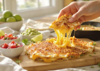 Quick summer quesadillas with melted cheese, fresh veggies, and crispy tortillas.