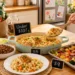 Budget-friendly summer dinner ideas with grilled chicken, rice, and fresh vegetables on a rustic table