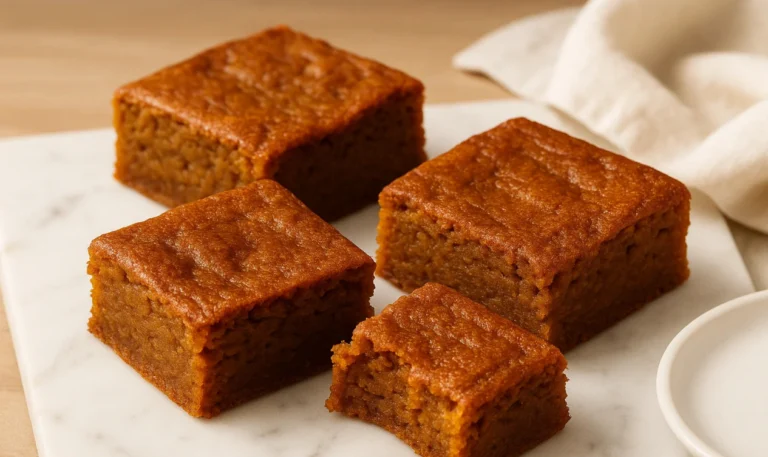 Assortment of autumn desserts including apple cinnamon cake, pumpkin cookies, and caramel treats on a wooden table