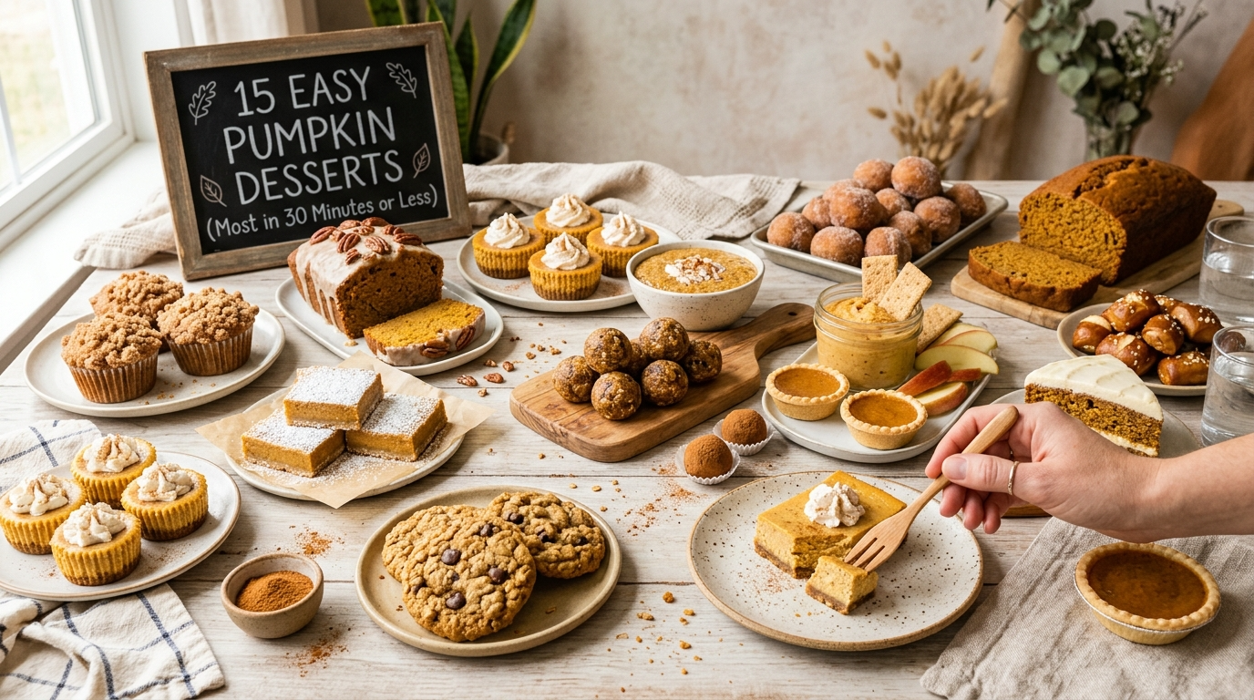 15 easy pumpkin desserts, quick fall treats ready in 30 minutes or less
