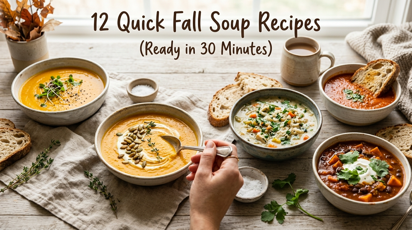 12 quick fall soup recipes, 30-minute bowls with pumpkin and squash